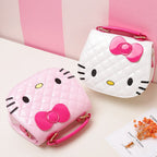 Kawaii Cat-Shaped Girls' Crossbody Handbag - front view