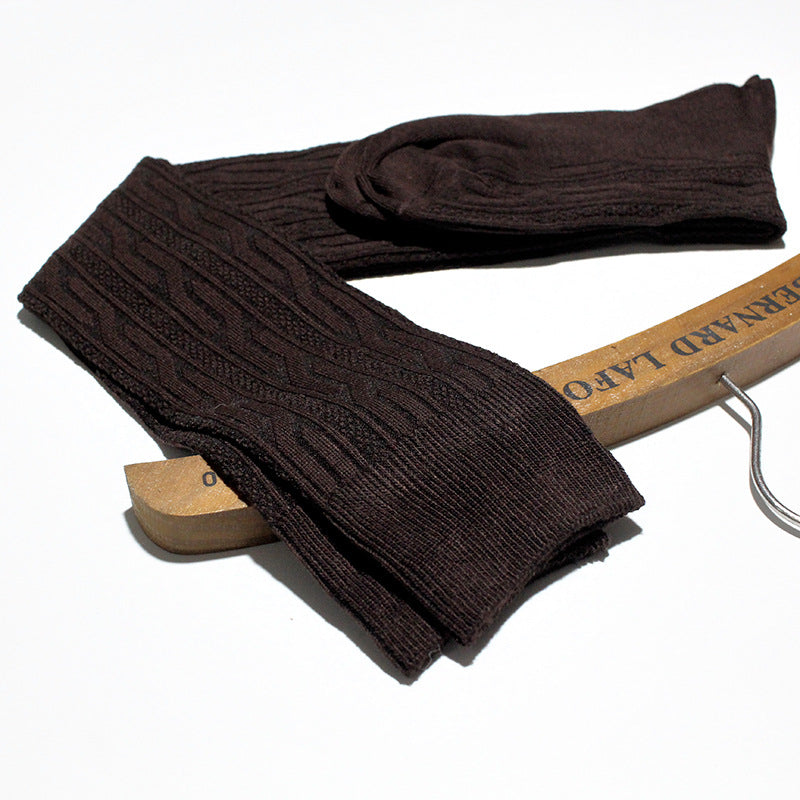 Knee-High Women's Cotton Striped Thigh-High Socks - packaging view