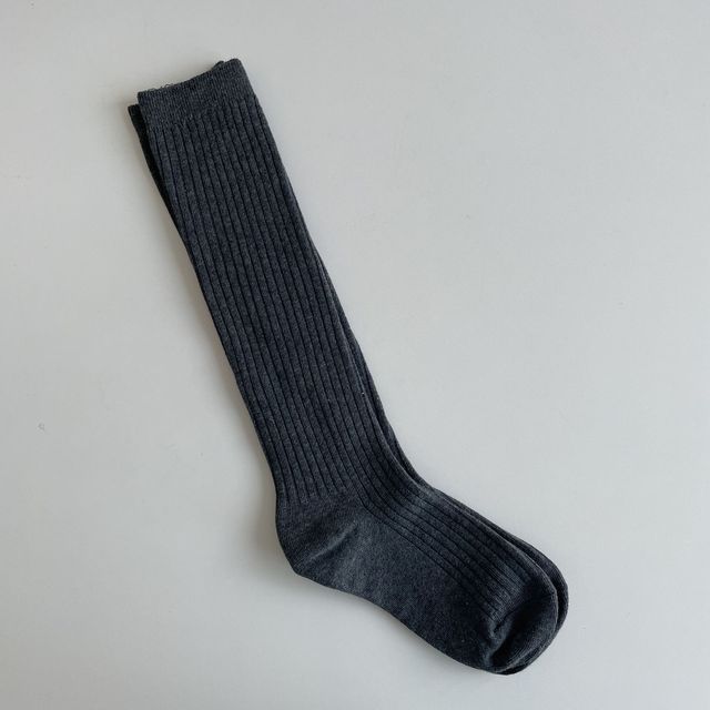 Knitted Cotton Thigh-High Socks for Women and Girls - back view