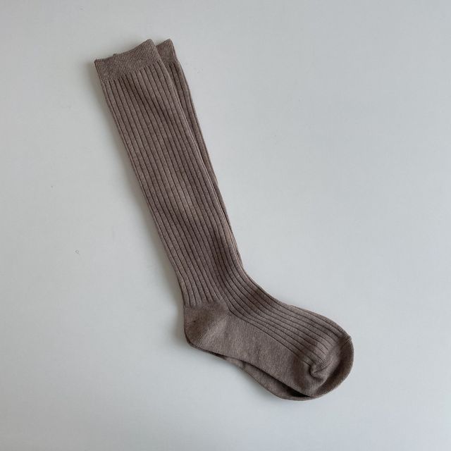 Knitted Cotton Thigh-High Socks for Women and Girls - close-up