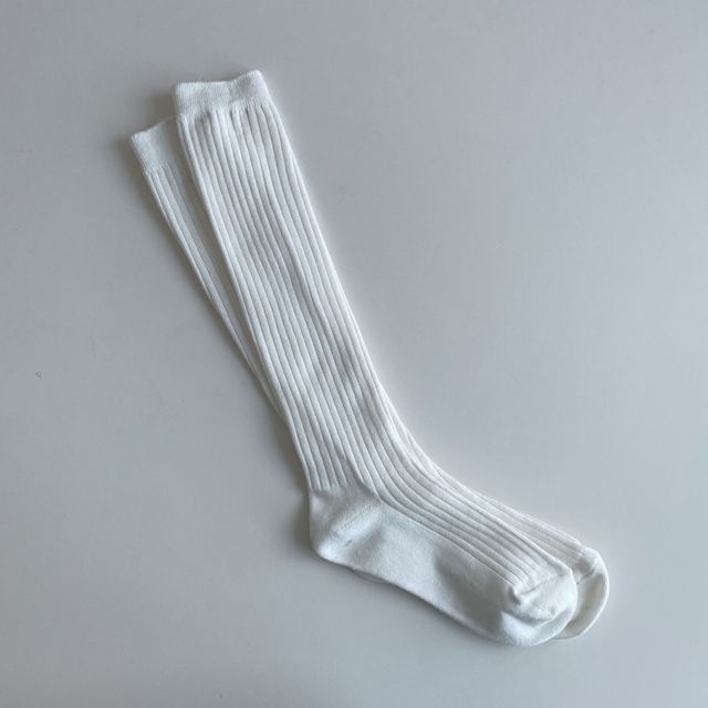 Knitted Cotton Thigh-High Socks for Women and Girls - scale view