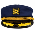Korean Retro Unisex Navy Blue Sailor Hat - front view