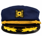 Korean Retro Unisex Navy Blue Sailor Hat - front view