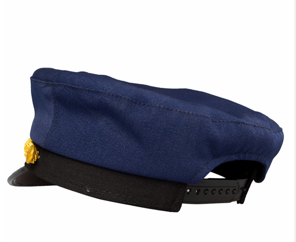 Korean Retro Unisex Navy Blue Sailor Hat - back view
