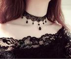Lace Hollow-Out Choker Necklace - side view