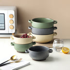 Large Binaural Soup and Noodle Bowl for Households - front view