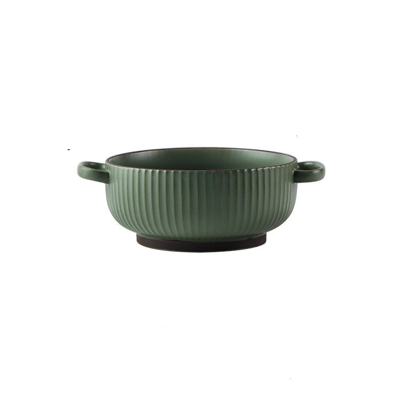 Large Binaural Soup and Noodle Bowl for Households - scale view