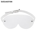Leather Eye Mask for Cosplay and Role Play Accessories - styled view