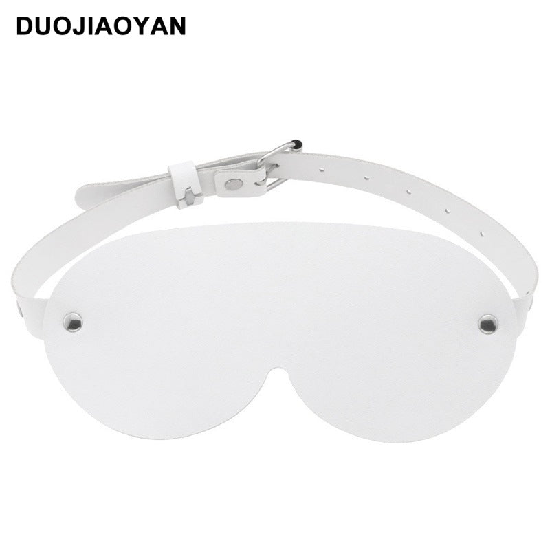 Leather Eye Mask for Cosplay and Role Play Accessories - styled view