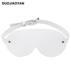 Leather Eye Mask for Cosplay and Role Play Accessories - styled view