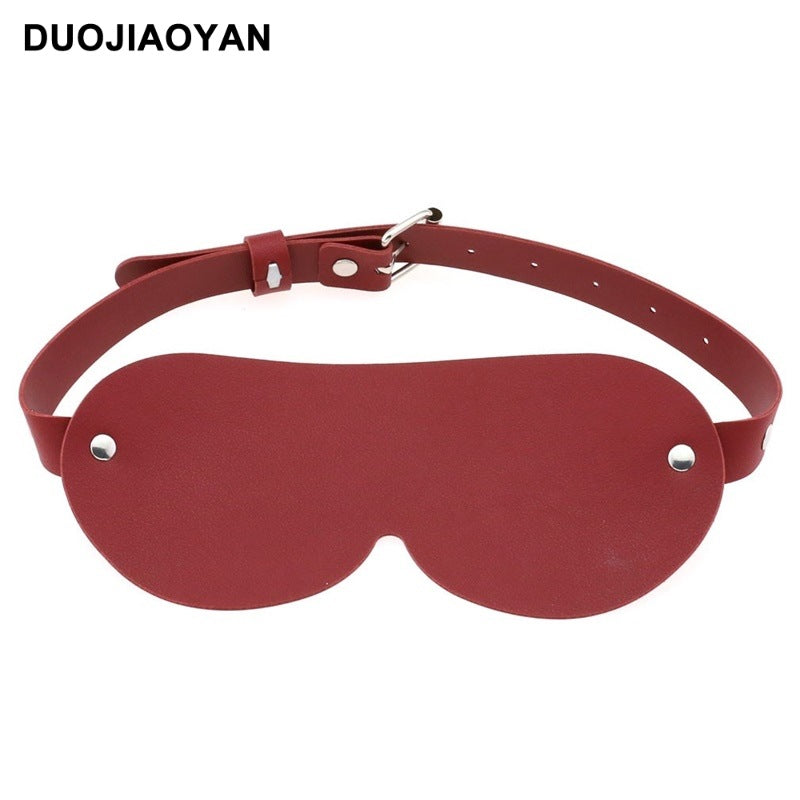 Leather Eye Mask for Cosplay and Role Play Accessories - close-up