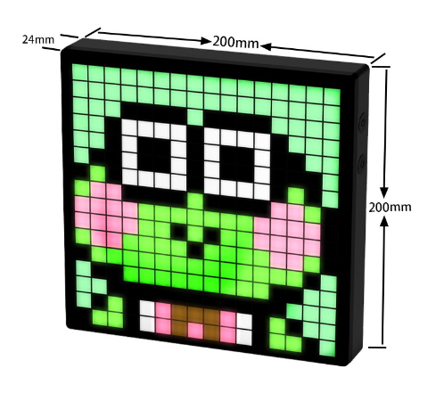 LED Bluetooth Pixel Screen Ambient Light & Clock (One) - side view