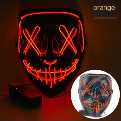 LED Glowing Cosplay Skull Mask for Parties and Holidays - in use