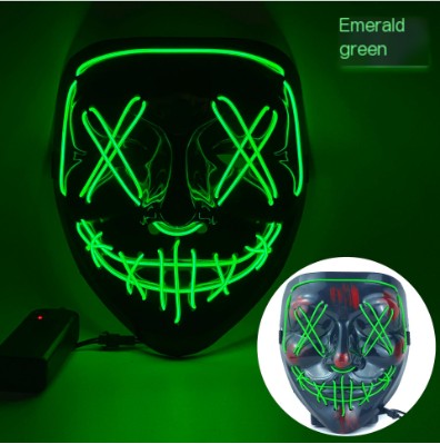 LED Glowing Cosplay Skull Mask for Parties and Holidays - front view