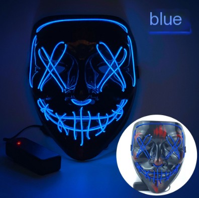 LED Glowing Cosplay Skull Mask for Parties and Holidays - detail view
