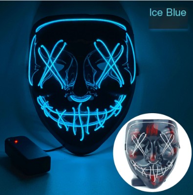 LED Glowing Cosplay Skull Mask for Parties and Holidays - side view