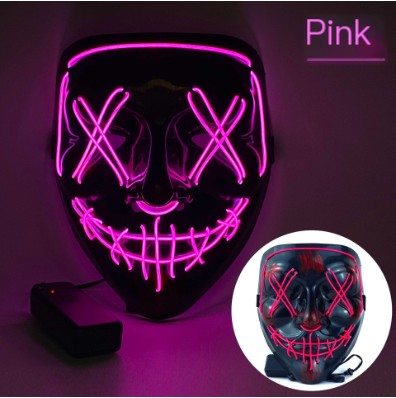 LED Glowing Cosplay Skull Mask for Parties and Holidays - side view