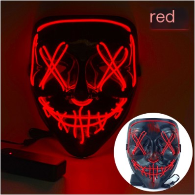 LED Glowing Cosplay Skull Mask for Parties and Holidays - styled view