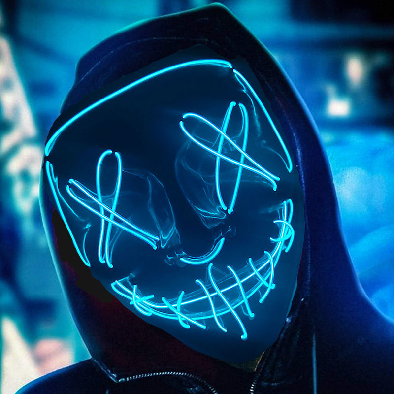 LED Glowing Cosplay Skull Mask for Parties and Holidays - packaging view
