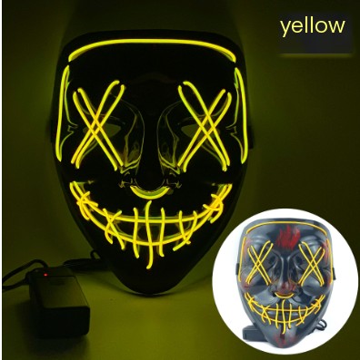LED Glowing Cosplay Skull Mask for Parties and Holidays - alternate angle