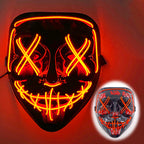 LED Neon Halloween Mask for Cosplay Costume - packaging view
