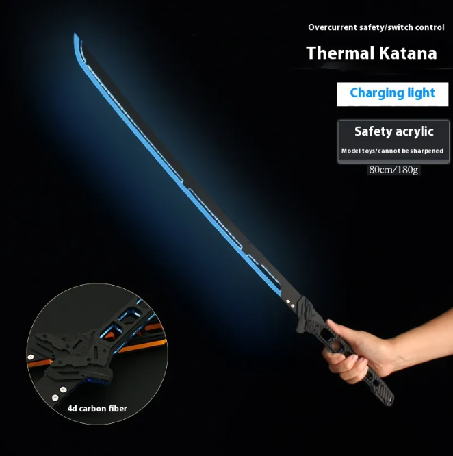 Light-Up Samurai Katana Prop - detail view
