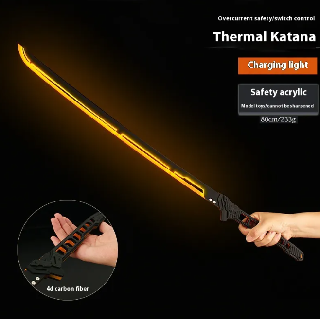 Light-Up Samurai Katana Prop - side view