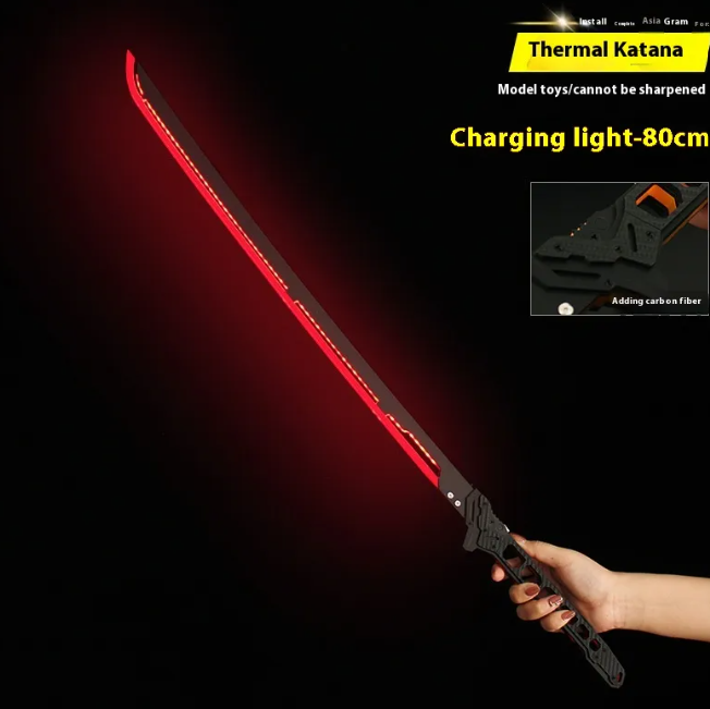 Light-Up Samurai Katana Prop - back view