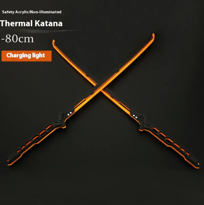 Light-Up Samurai Katana Prop - styled view