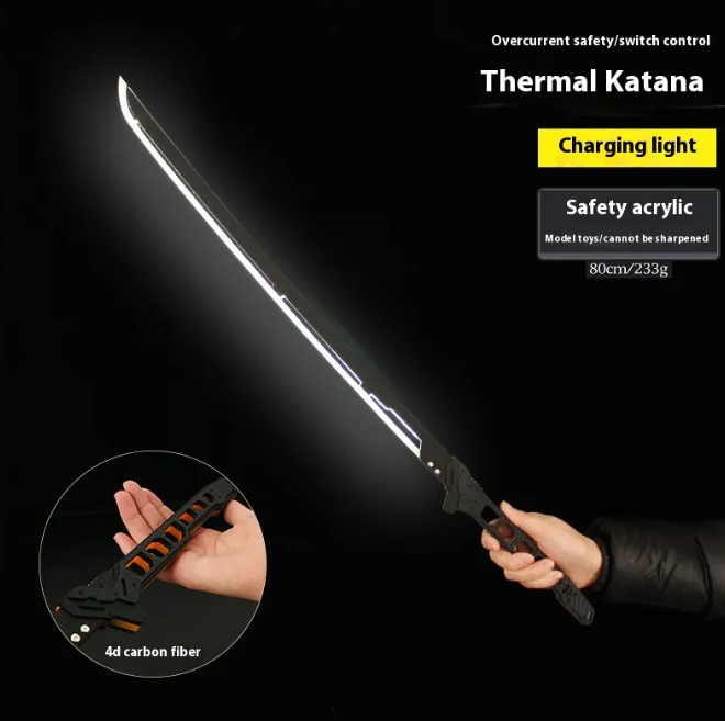 Light-Up Samurai Katana Prop - alternate angle