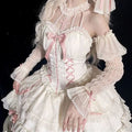 Lolita Gothic Doll Neck Tie Dress - front view
