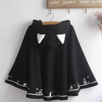 Lolita Harajuku Hooded Cape and Batwing Sweater - styled view
