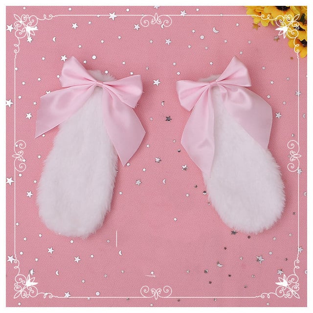 Lolita Headdress with Bow Side Clip - side view
