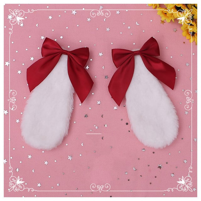 Lolita Headdress with Bow Side Clip - back view