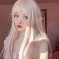 Lolita Long Straight Hair Wig with Color Gradient - detail view