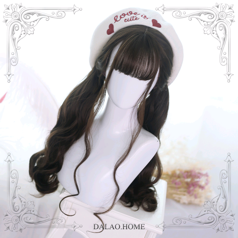 Lolita Long Wavy Hair Wig with Bangs, 65cm - side view