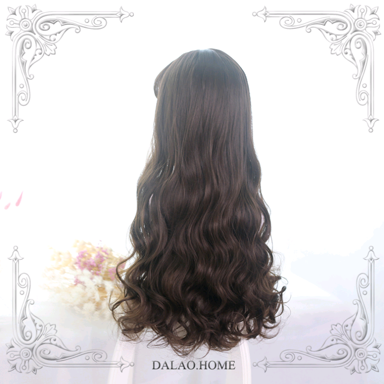 Lolita Long Wavy Hair Wig with Bangs, 65cm - back view