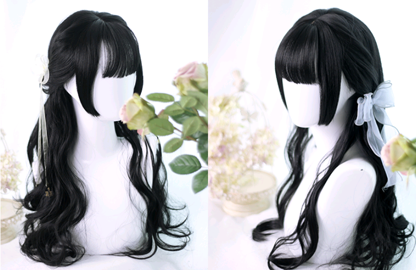 Lolita Wig 65cm with Long Curly Bangs and Hair - packaging view