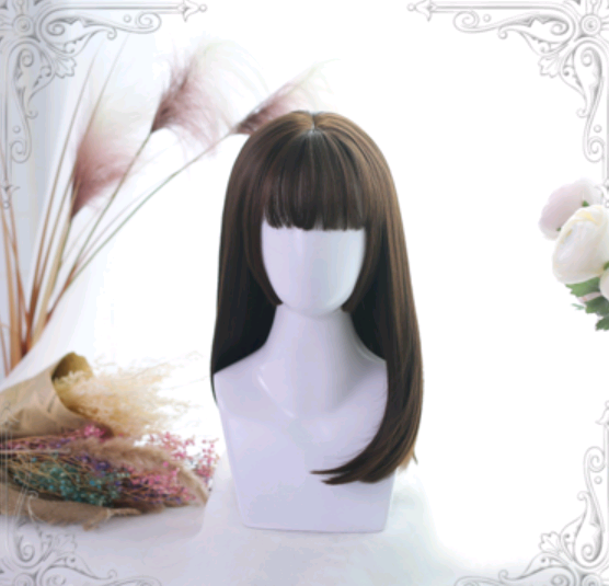 Lolita Wigs - Mid-Length Straight Hair Wig - back view