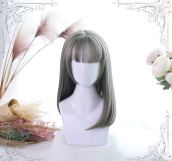 Lolita Wigs - Mid-Length Straight Hair Wig - styled view