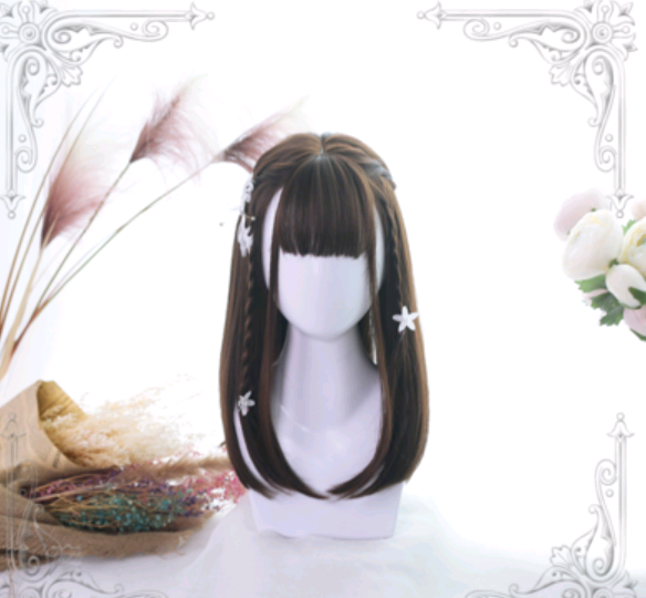 Lolita Wigs - Mid-Length Straight Hair Wig - scale view
