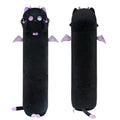 Long Cat Plush Body Pillow - Kawaii Purple Squishy Stuffed Animal, 36 Inch - front view