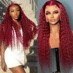 Long Curly Hair Front Lace Wig - front view