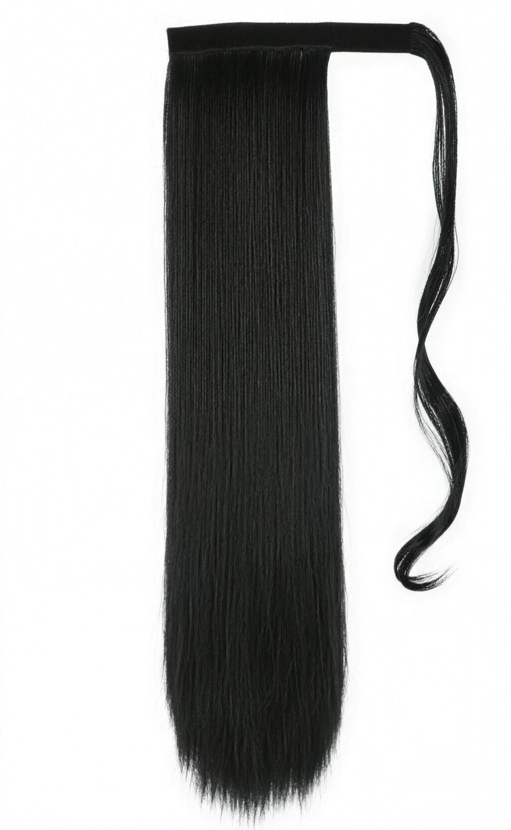 Long Straight Wig with Natural Look Ponytail (High Temp) - front view