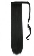Long Straight Wig with Natural Look Ponytail (High Temp) - front view