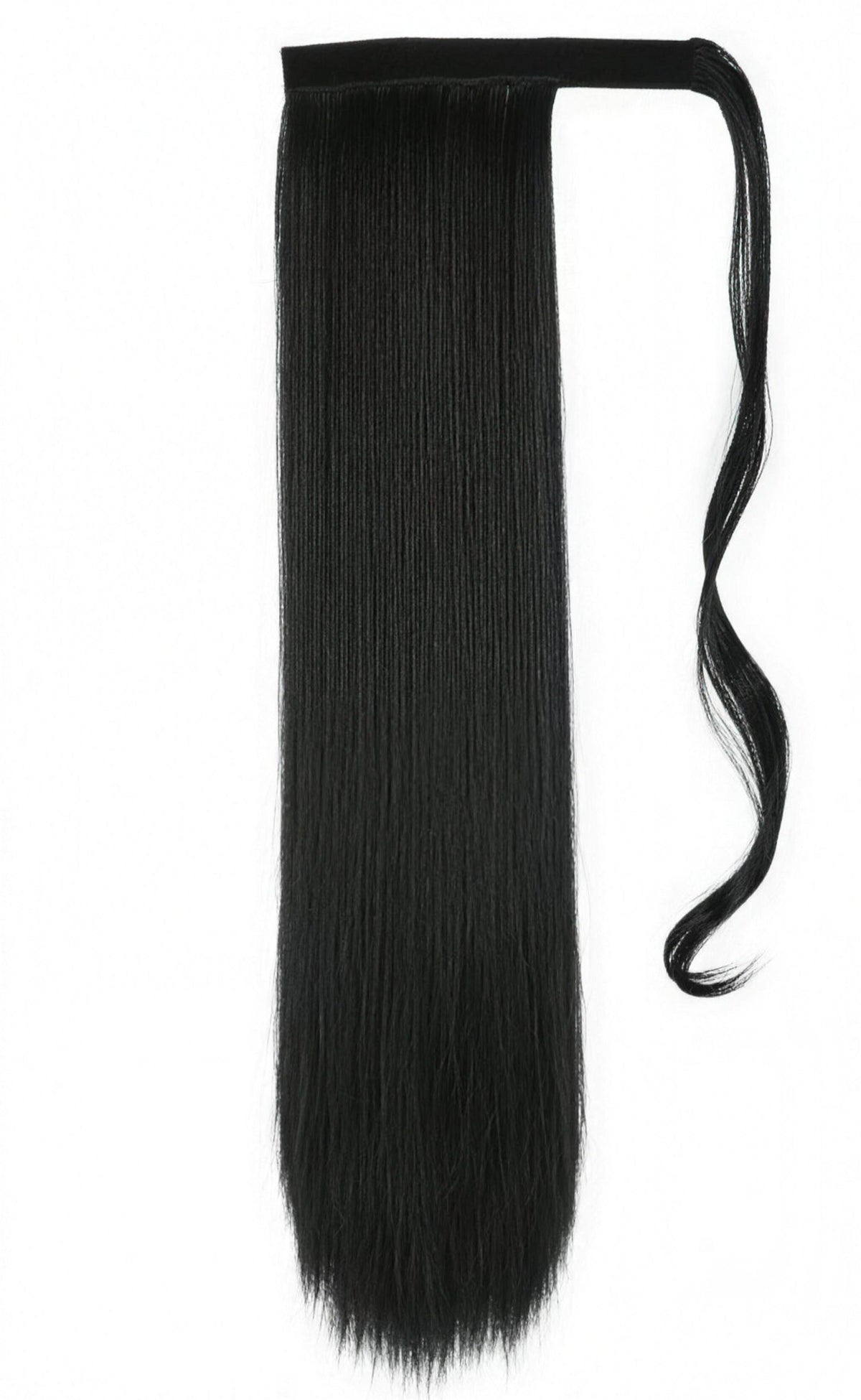 Long Straight Wig with Natural Look Ponytail (High Temp) - front view