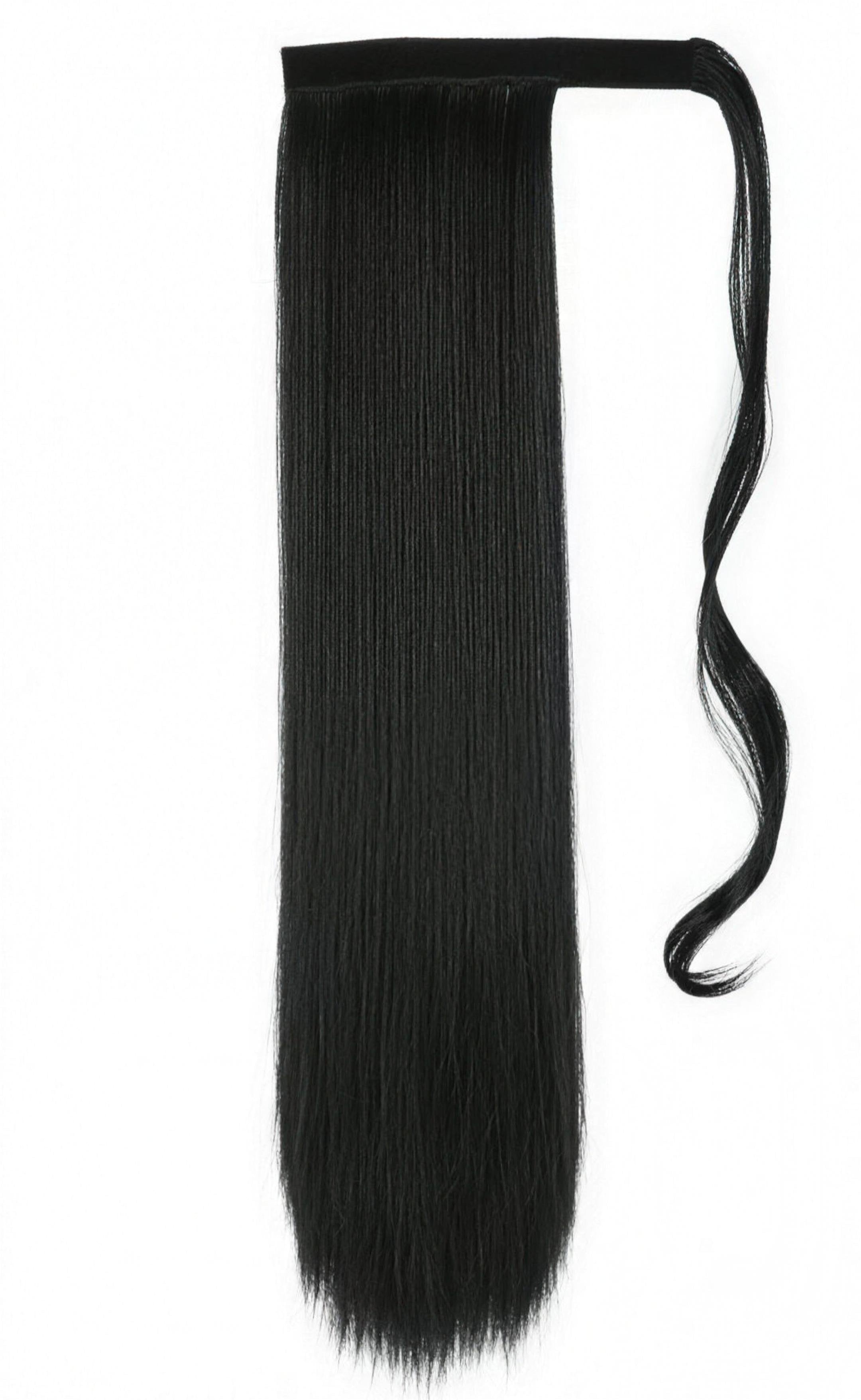 Long Straight Wig with Natural Look Ponytail (High Temp) - front view