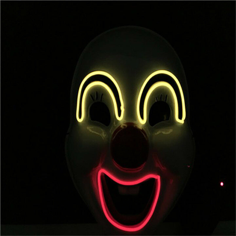 New Glow-in-the-Dark Clown Cosplay Mask Prop - front view