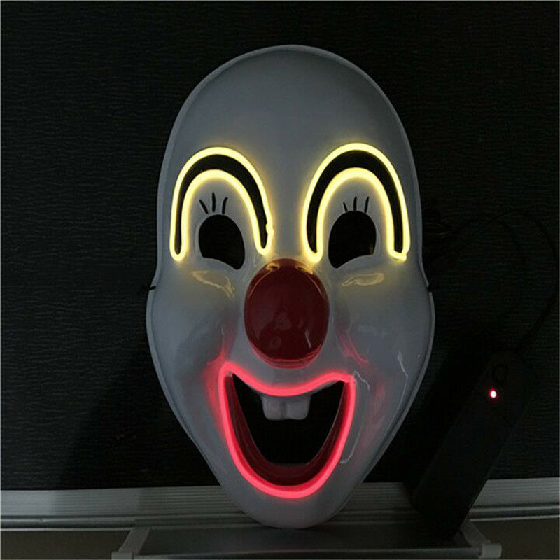 New Glow-in-the-Dark Clown Cosplay Mask Prop - detail view