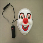 New Glow-in-the-Dark Clown Cosplay Mask Prop - styled view